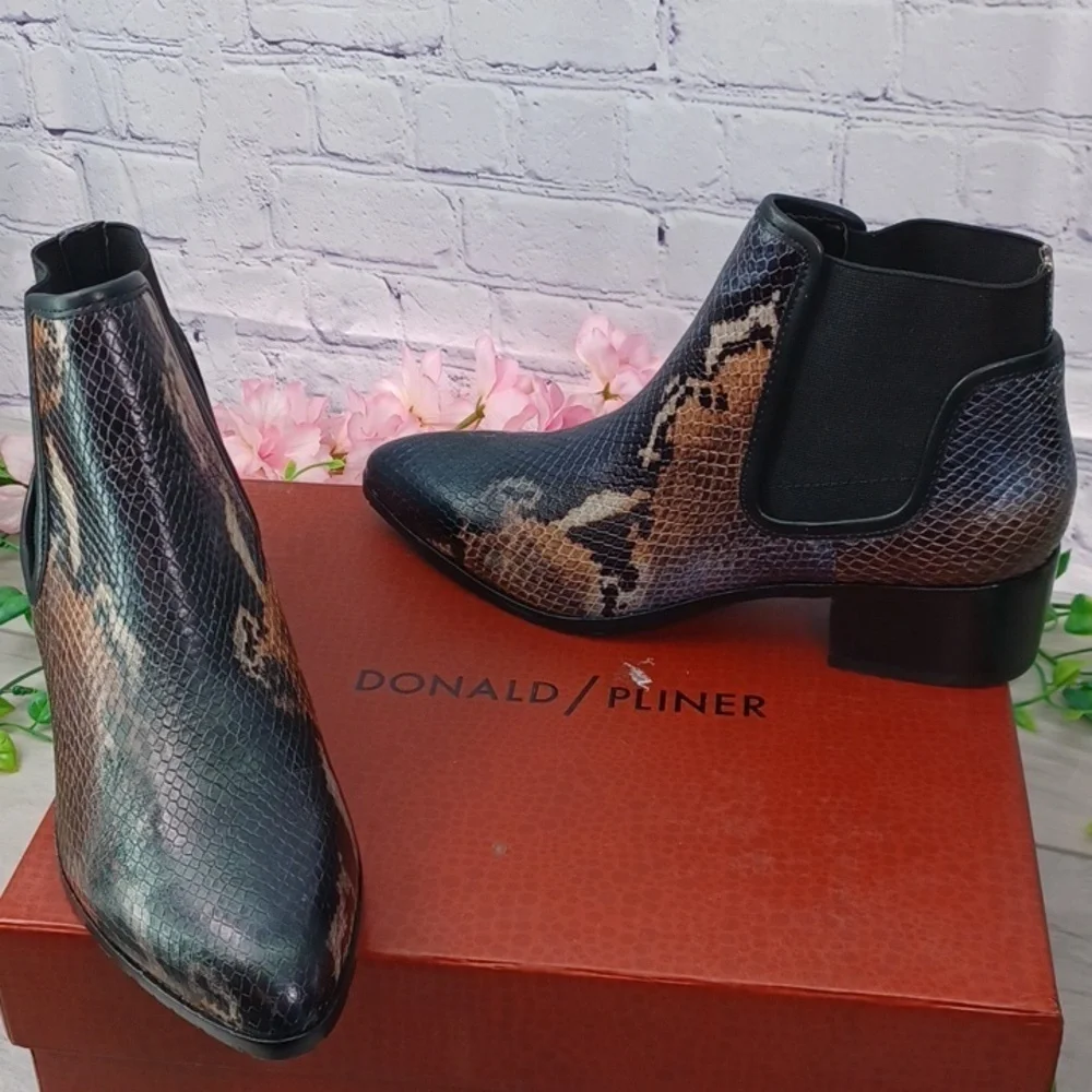 Donald J. Pliner Dyla Painted Snake Bootie NIB